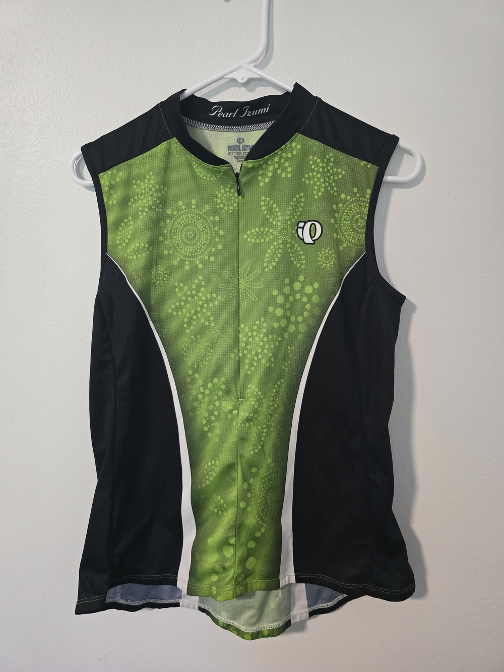 Pearl Izumi Green & Black Sleeveless Cycling Jersey Large